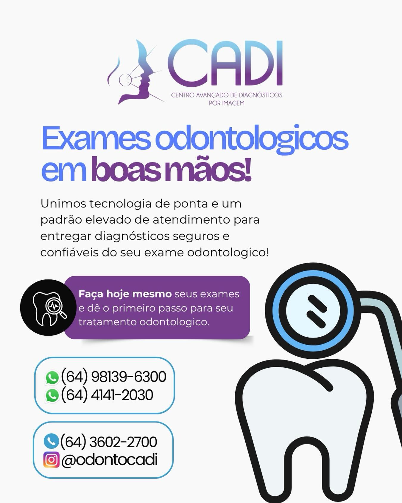 Publicação do perfil oficial @odontocadi